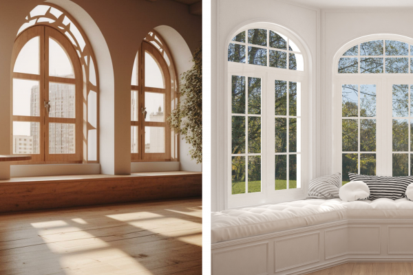 Le finestra ad arco in legno o in PVC?